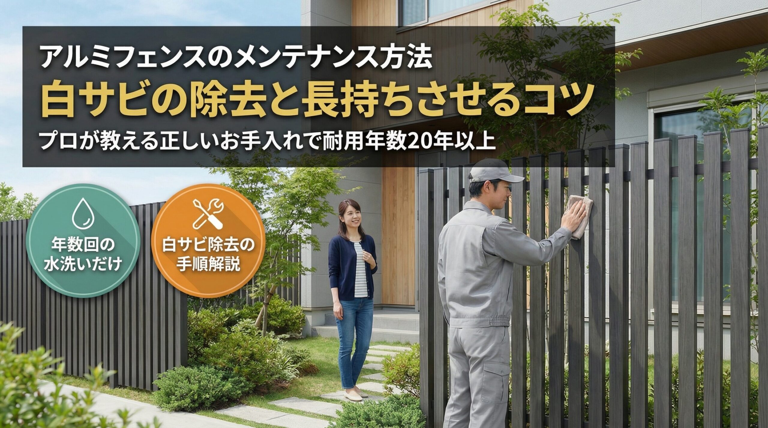 アルミフェンスのメンテナンス方法