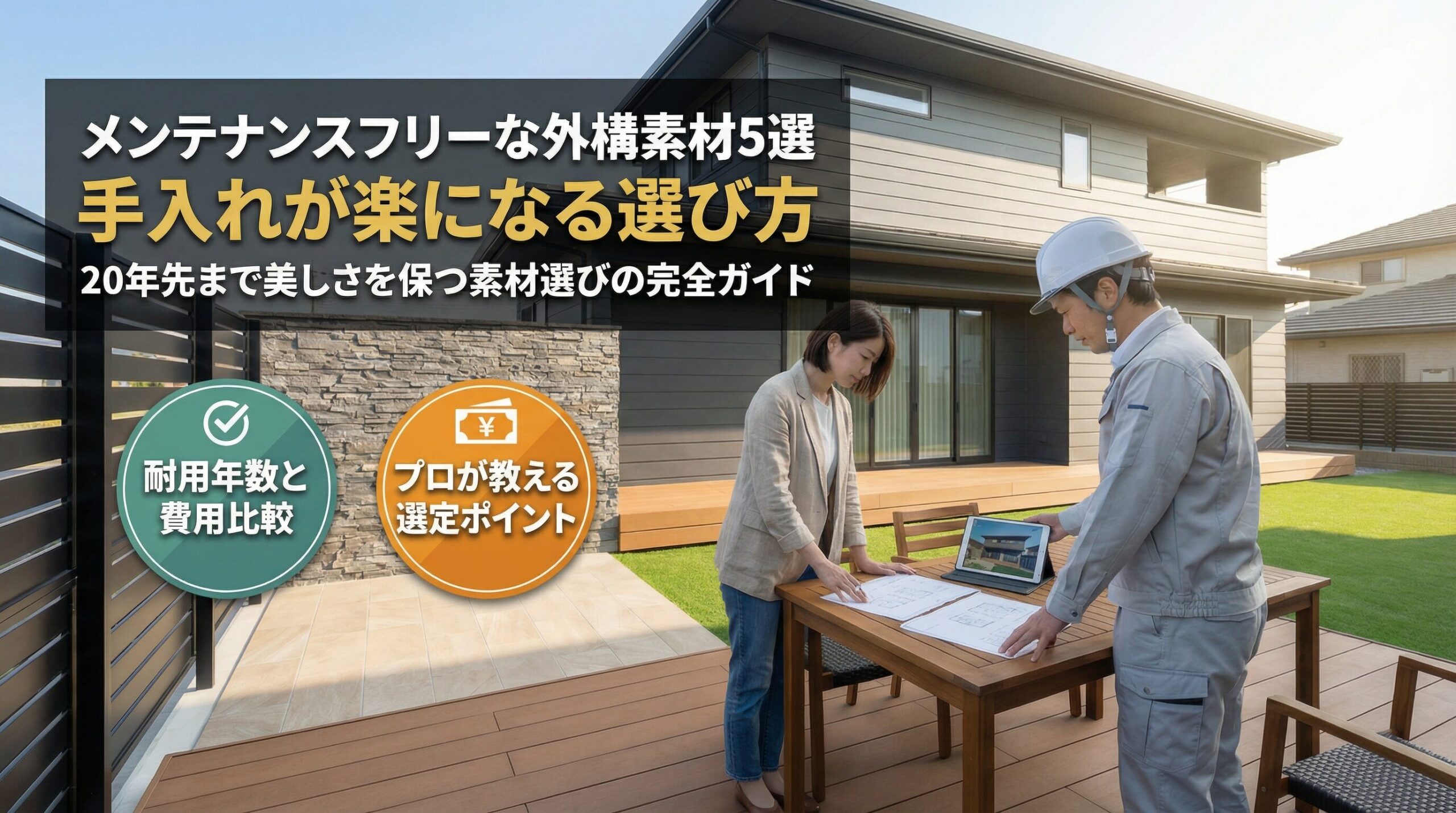 メンテナンスフリーな外構素材