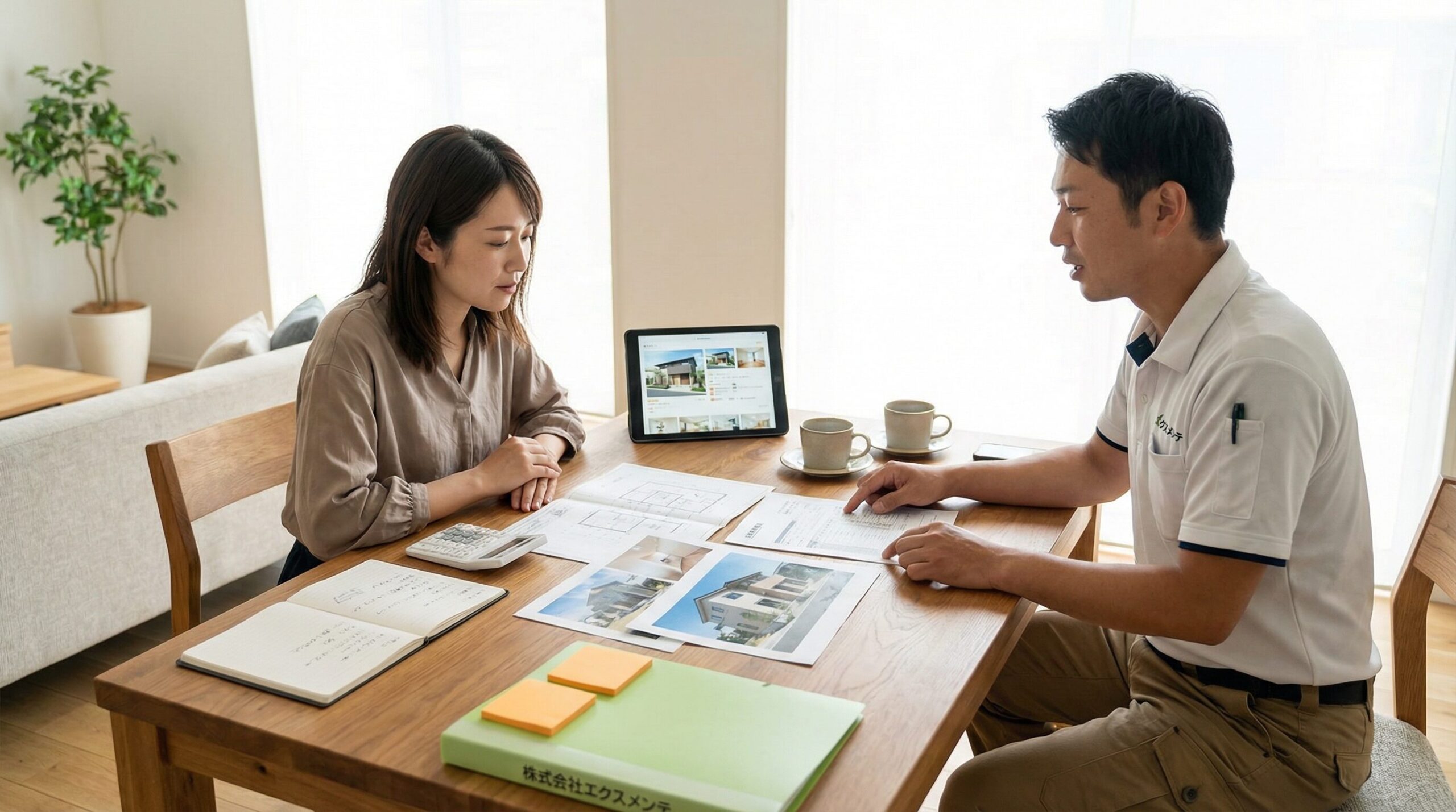 外構メンテナンスの見積もり打ち合わせ風景